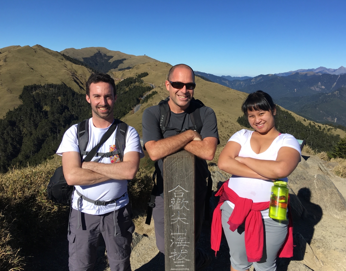 Hiking in Taiwan with friends who used Taiwanese-Secrets.com to plan their 3-week journey.
