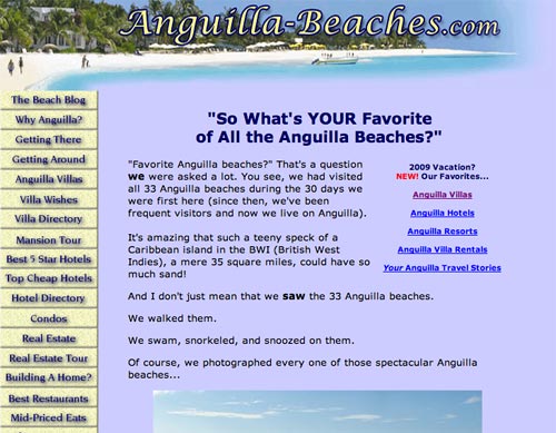 anguilla-beaches 2 column look and feel