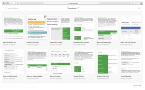 evernote templates screenshot