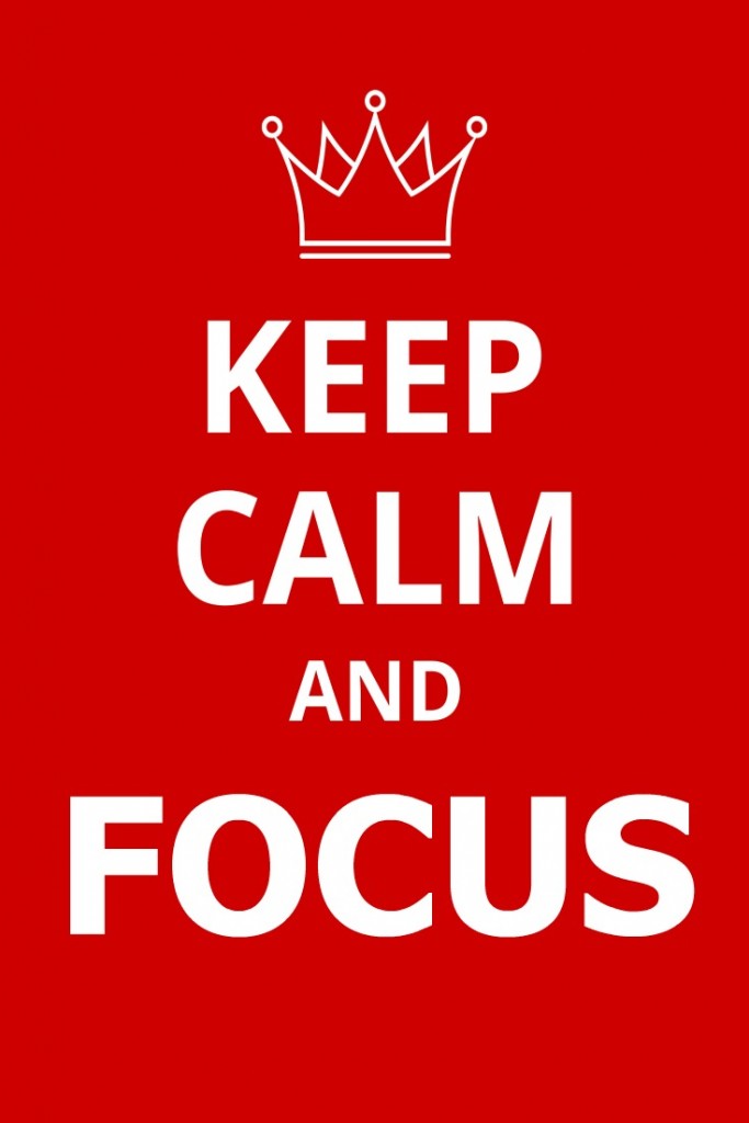 Keep calm red poster in modern line style