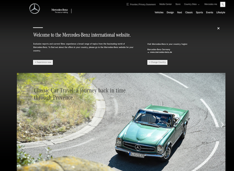 Merceded-Benz Website
