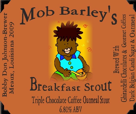 One of Bobby's own beer label designs.