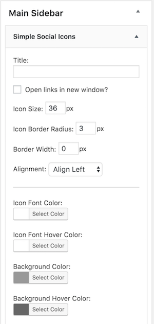 WordPress Main SideBar