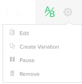 create variation option screenshot