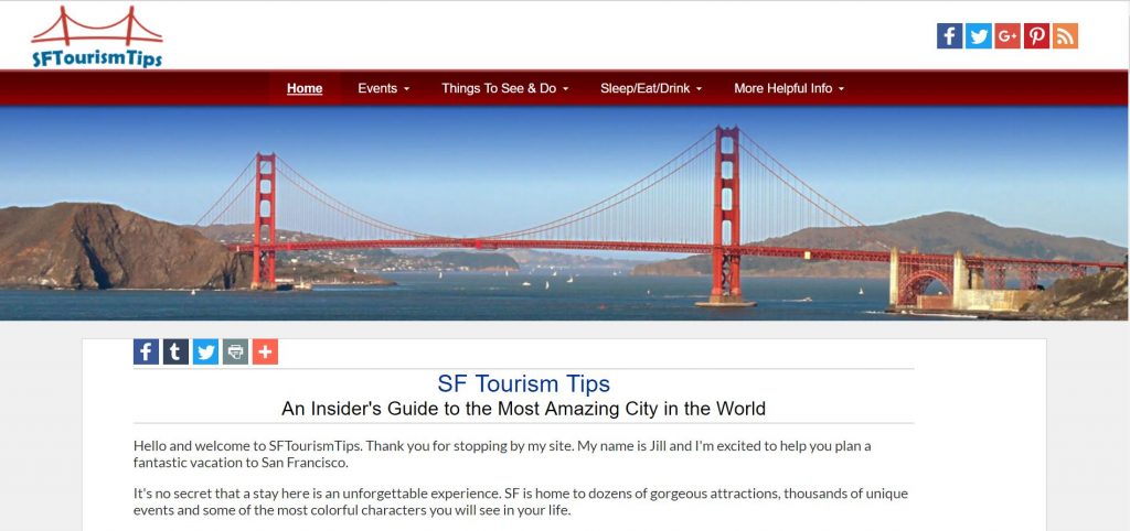 SF Tourism Tips' new modern and responsive look and feel.