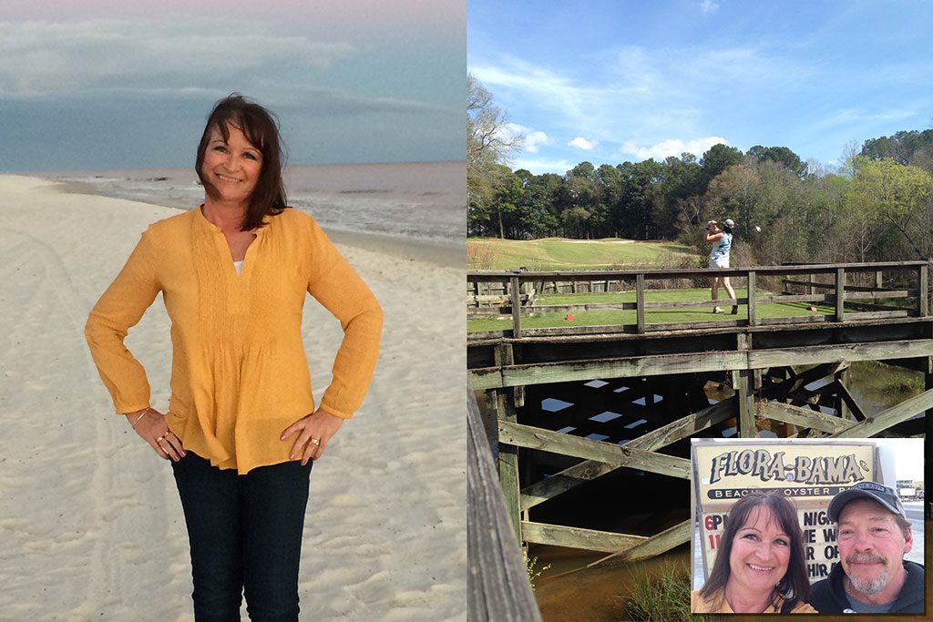 Dan and his wife Theresa enjoying a golf vacation in Southern Alabama