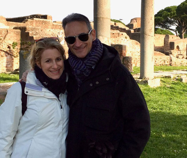 Elyssa and her husband Alessandro, whom she met on a "fateful trip to Rome" in 1997.