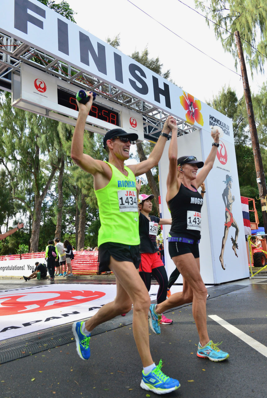 Finishing Honolulu Marathon