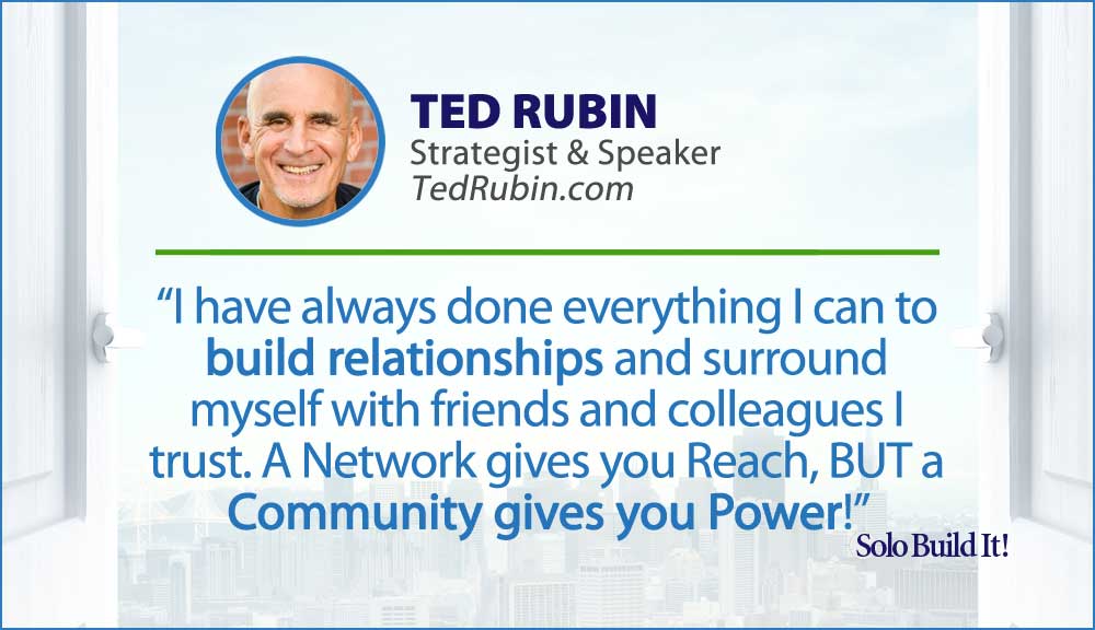 I have always done everything I can to build relationships and surround myself with friends and colleagues I trust... A Network gives you Reach, BUT a Community gives you Power!