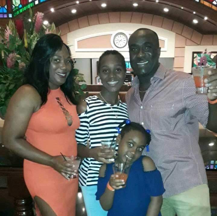 Family time at the Riu Hotel in Montego Bay, Wellesley&apos;s home town.