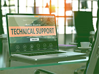 Technical support for blogging platforms on screen