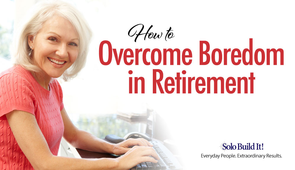 Older woman with laptop overcoming boredom in retirement 