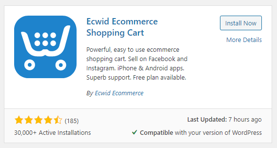 Ecwid Ecommerce Shopping Cart