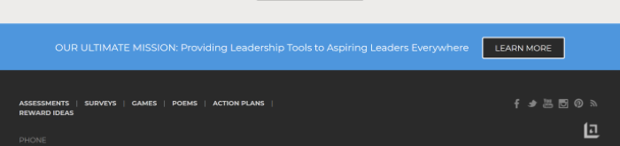 Using "LEARN MORE" as the Call to Action keeps it more low key, but the bright background and all caps on the button helps the Call to Action stand out.