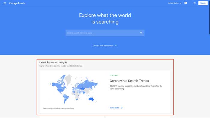 Google Trends Website