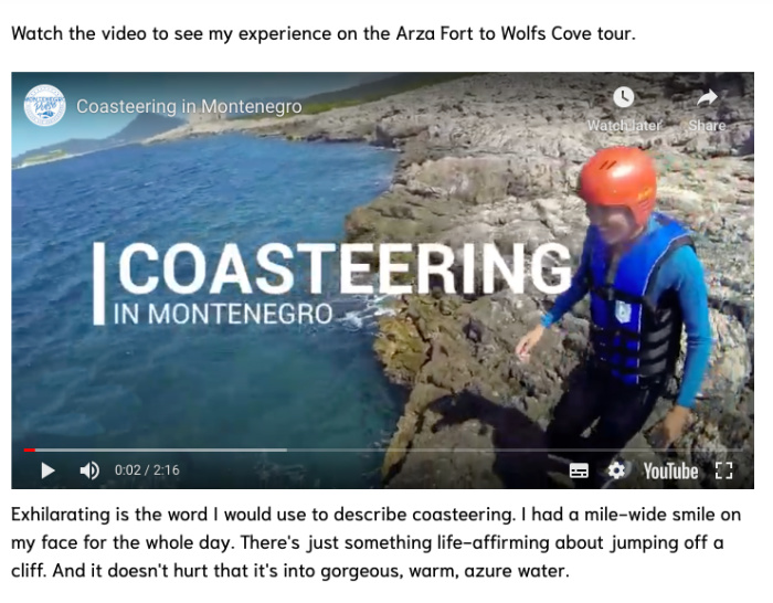 Screenshot of a video on coastal exploring