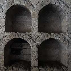 Niches for wine bottles from an ancient winery