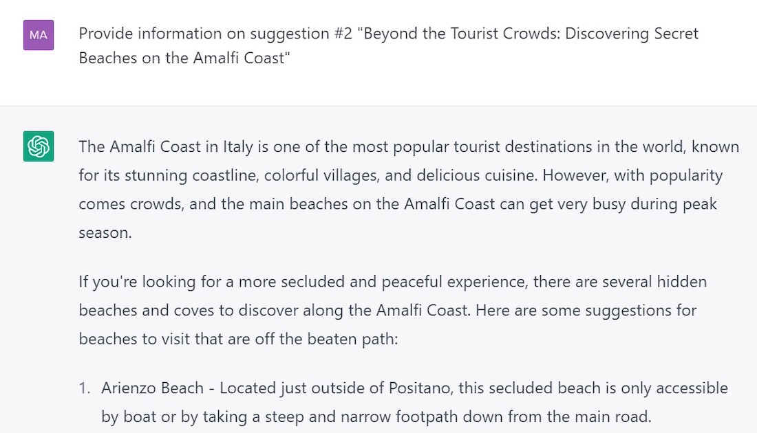 Amalfi coast beaches prompt