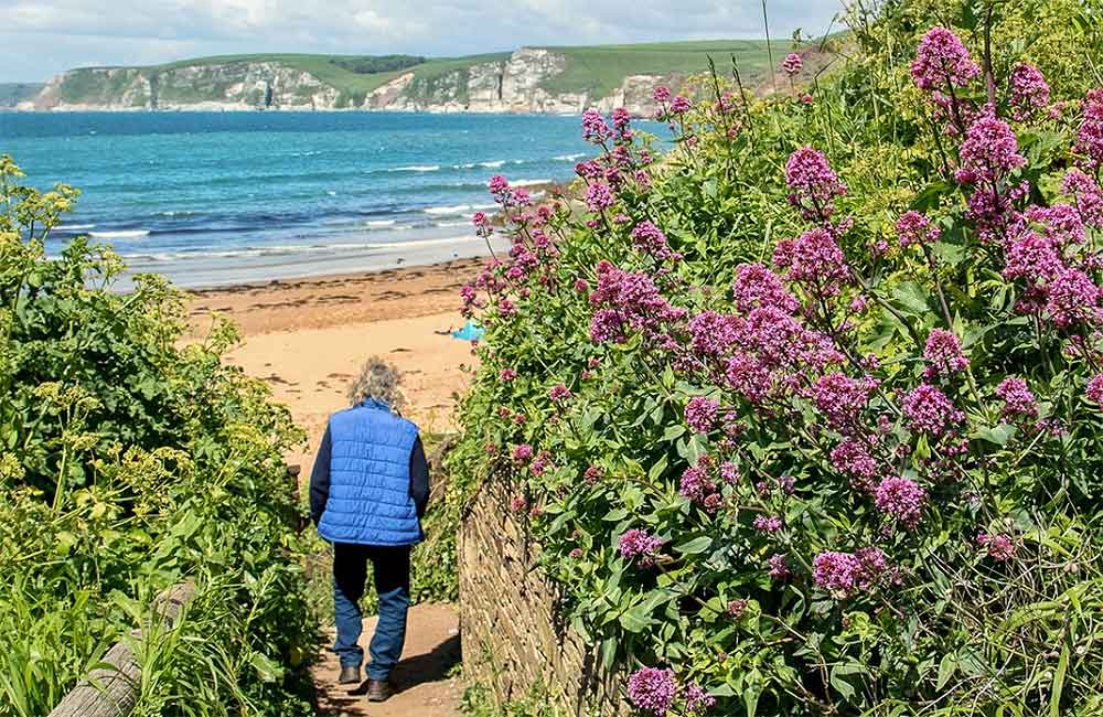 Man walking by the sea